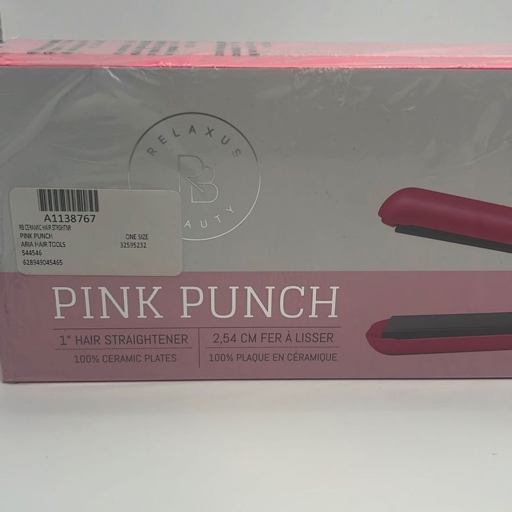 ARIA BEAUTY Pink Sugar 1" Ceramic Hair Straightener-NWT